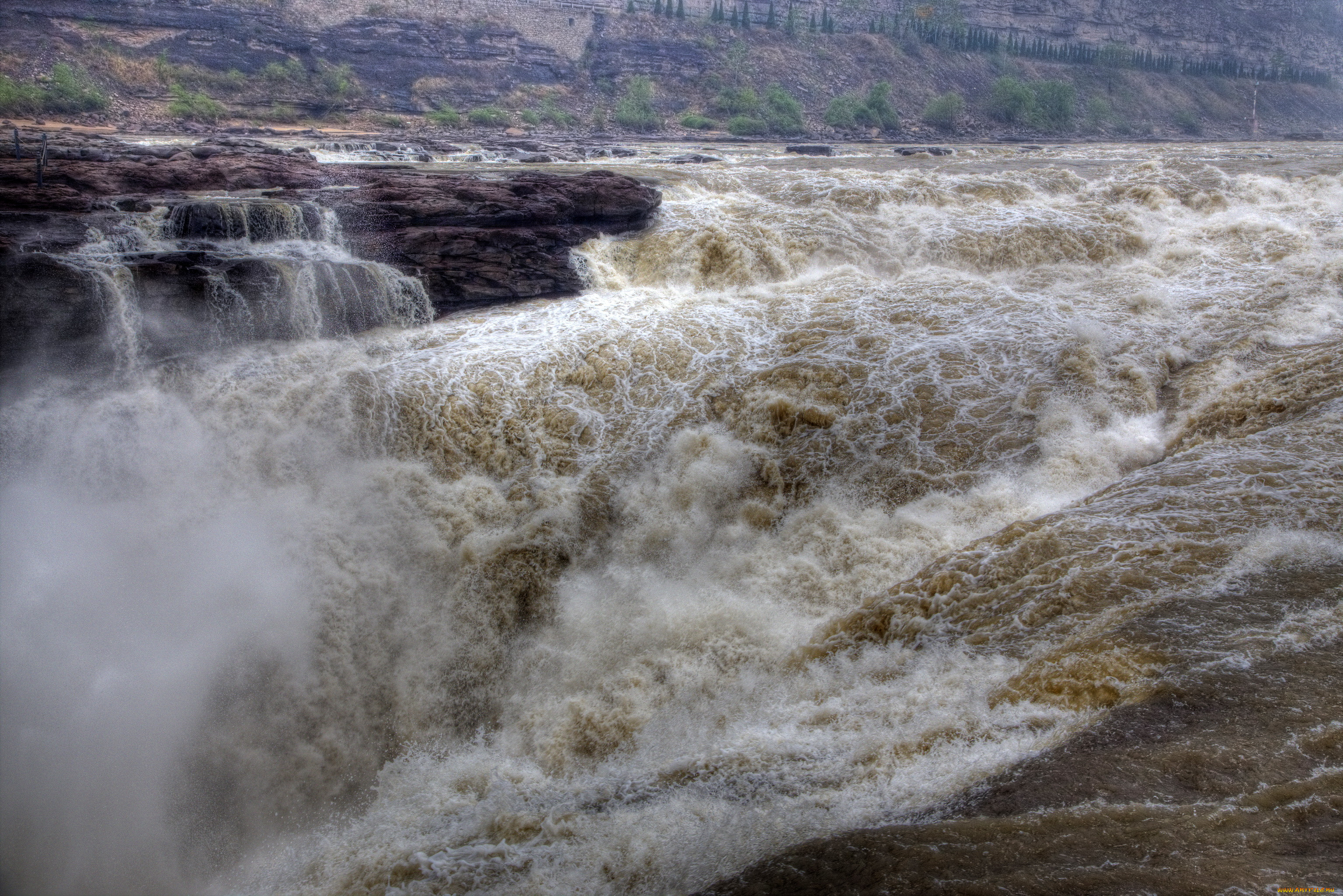 hukou, waterfall, , , , , 